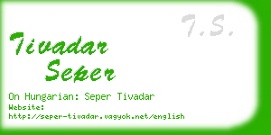 tivadar seper business card